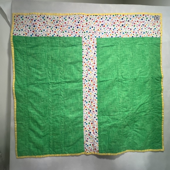 Vintage Handmade Tootsie Roll Quilted‎ Baby Blanket 41"x43" - Picture 5 of 7